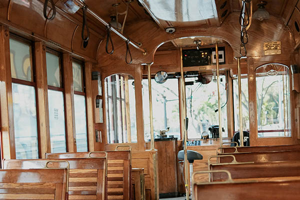 classic trolley rental interior